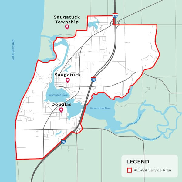 Service Area Map Kalamazoo Lake Sewer and Water Authority