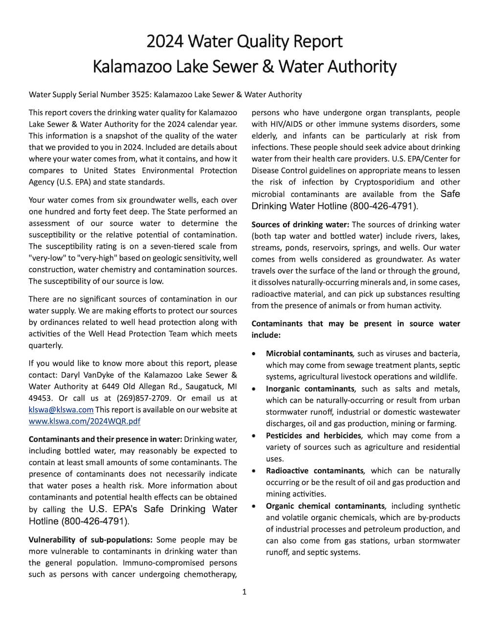 2024 Water Quality Report